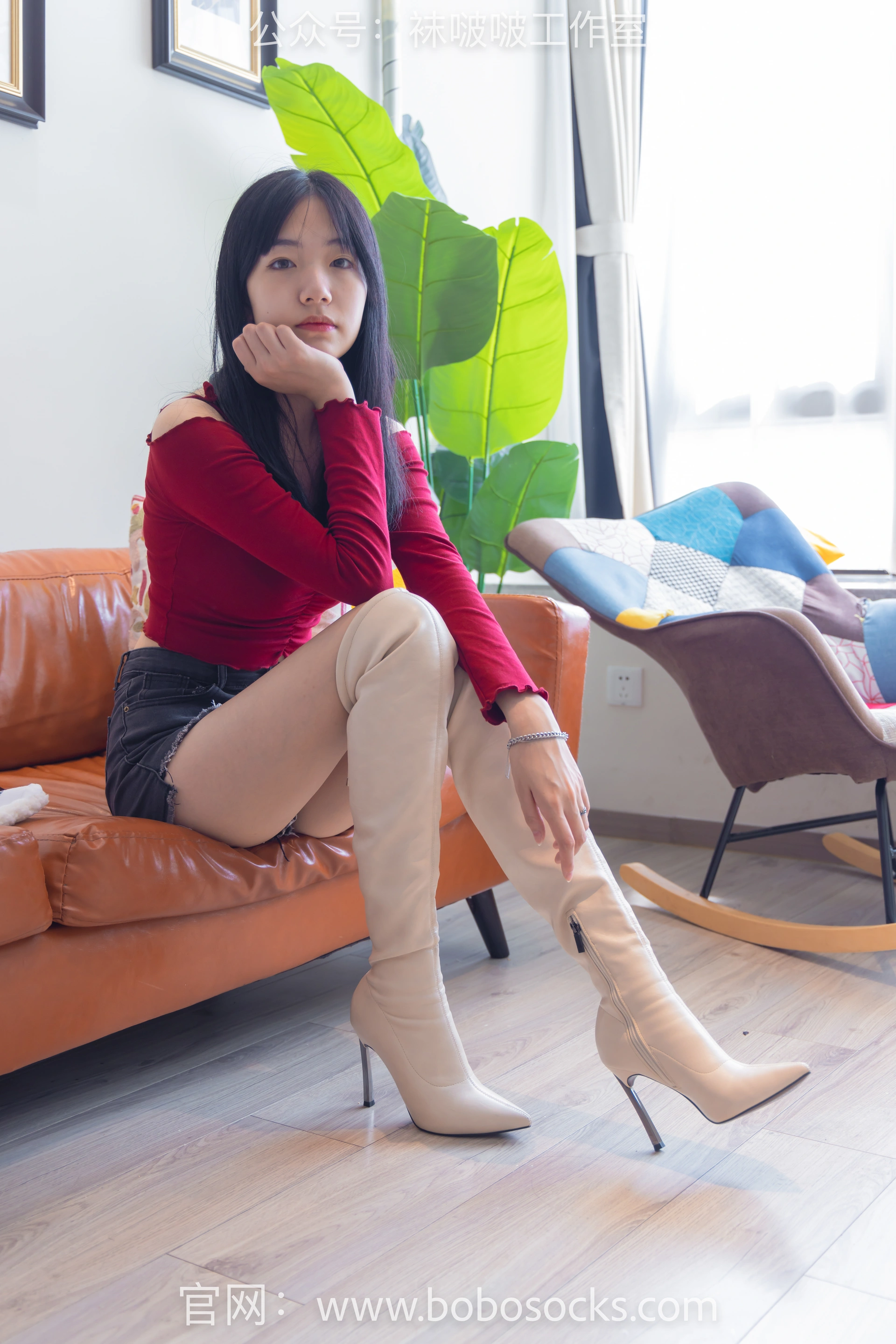 [BoBoSocks袜啵啵]NO.120 小甜豆-高跟长靴、白棉袜、裸足 2